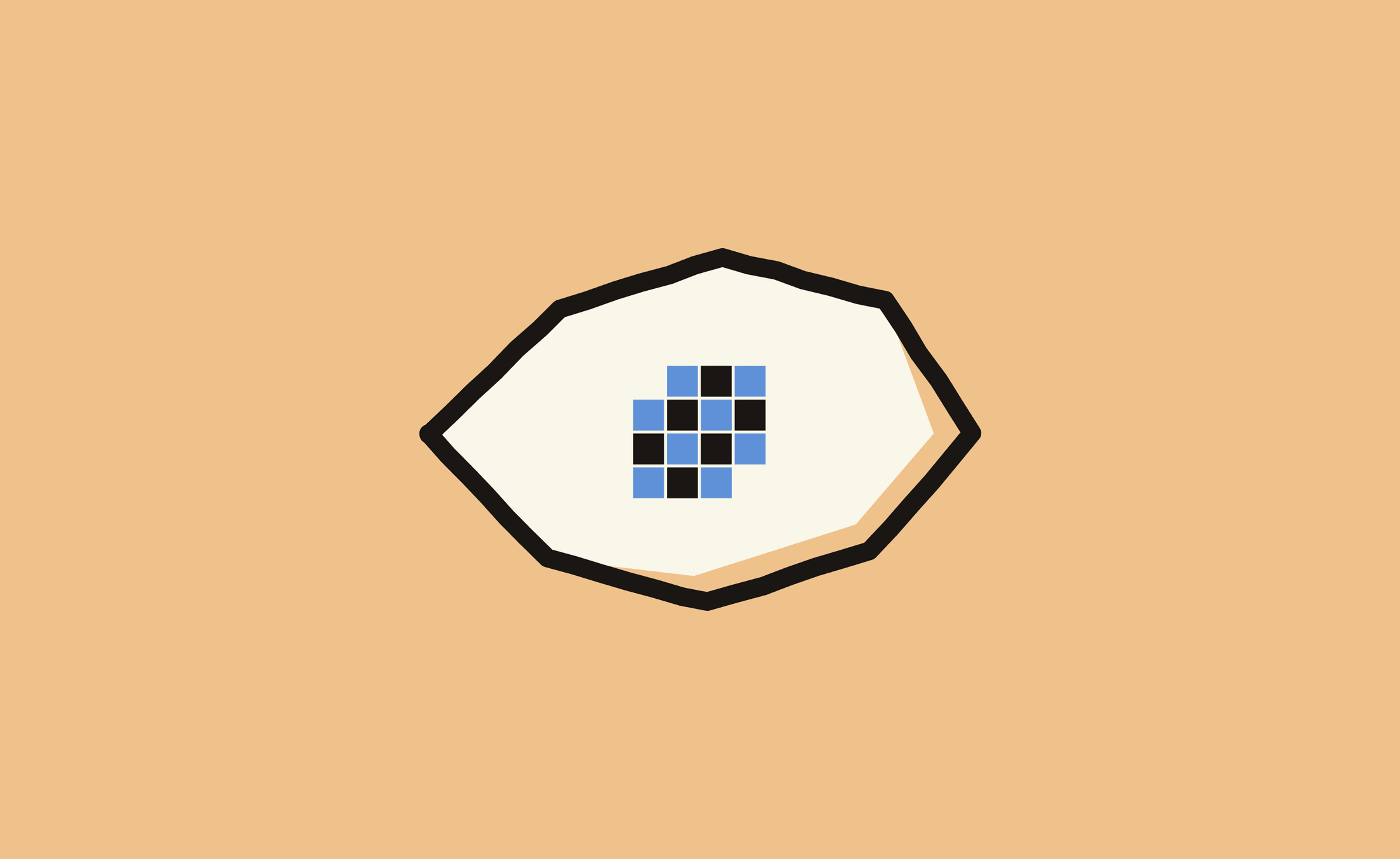 Human AI — abstract eye and pixel grid, what the model actually sees